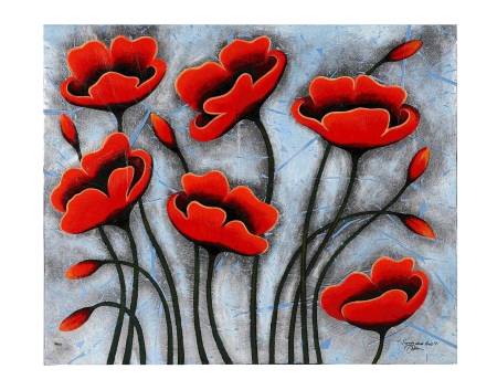Restru Art - Red Beauties in Blue