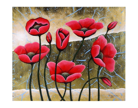 Restru Art - Red Beauties in Gold